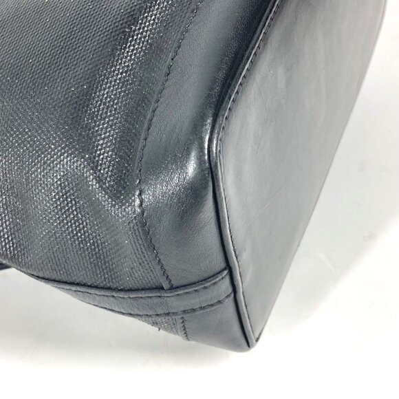 HERMES Black Coated Canvas Shoulder Bag - Picture 7 of 14
